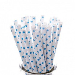 Καλαμάκια Χάρτινα Λευκό με...