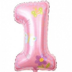 Μπαλόνι Foil Νούμερο 1 Ροζ