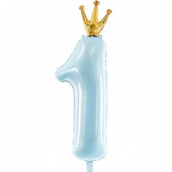 Μπαλόνι Foil Νούμερο 1 Σιέλ...