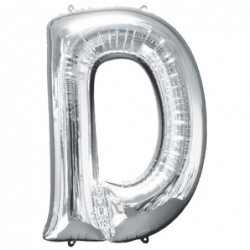 Μπαλόνι Foil Γράμμα D Ασημί