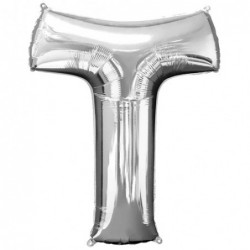 Μπαλόνι Foil Γράμμα T Ασημί