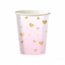 Ποτήρια Χάρτινα Ροζ Όμπρε